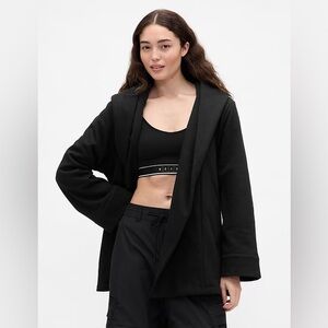 Viral GAP x BÉIS Collab Black Oversized Blanket Jacket Belted Coat L/XL